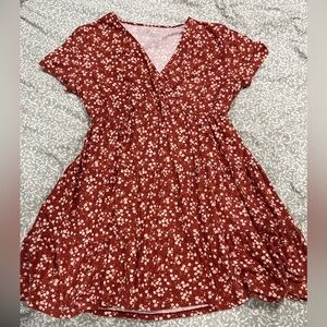No Boundaries Red and White Floral Top